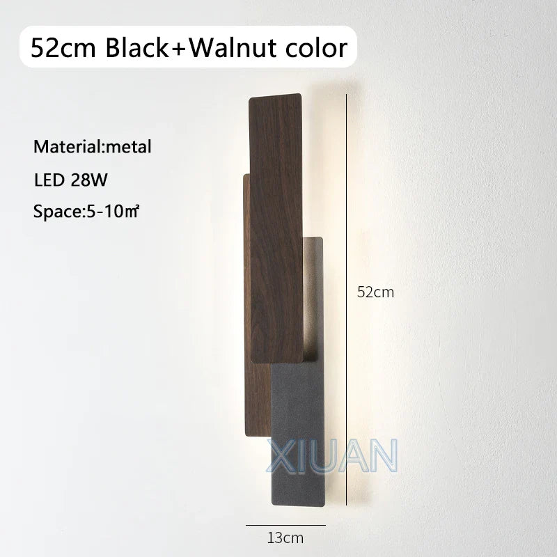 Applique murale Smart en bois de noyer