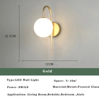 Lustre LED Moderne Nordic Gold & Black