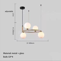 Lustre Nordique en Verre LED pour Décoration Maison - Collection Élégance Illuminée