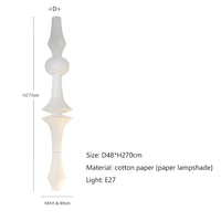 Lustre Nordique Wabi Sabi Vent Papier de Riz Suspension LED Lumières