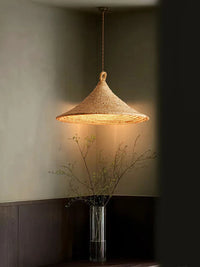 Lustre Japonais en Rotin Tressé