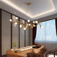 Lustre LED Branche de Bois: Design Moderne
