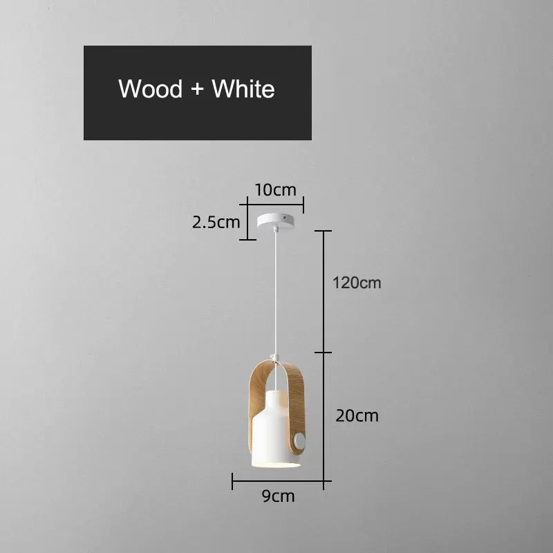 Lustre de chevet japonais en bois - Élégance moderne nordique