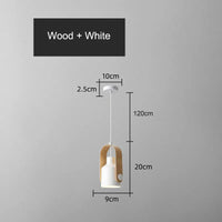 Lustre de chevet japonais en bois - Élégance moderne nordique