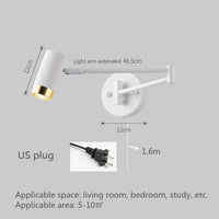 Applique murale LED SwingLight : bras télescopique, interrupteur intégré, design intérieur unique