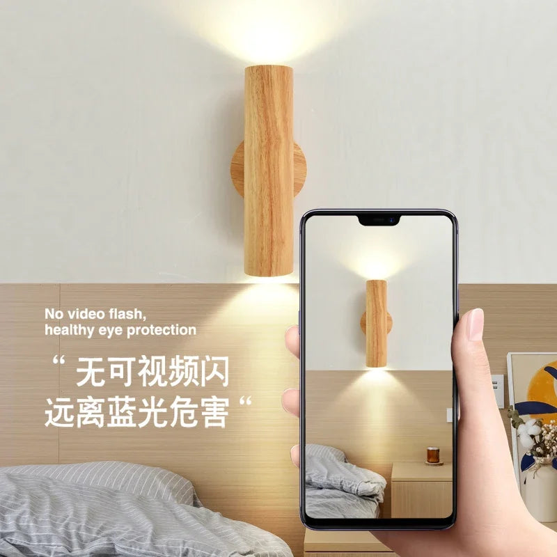 Lampe de chevet moderne en bois massif SimpliWood