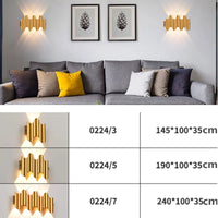 Applique Murale LED Lumière Extérieure Dorée IP65