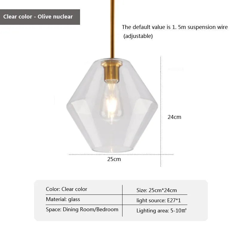 Suspension LED en verre au design nordique minimaliste - Élégance Scandinave