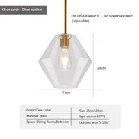 Suspension LED en verre au design nordique minimaliste - Élégance Scandinave