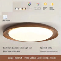 Plafonnier Wabi-Sabi Spectre Complet LED en Bois Massif Rondin - Édition Limitée