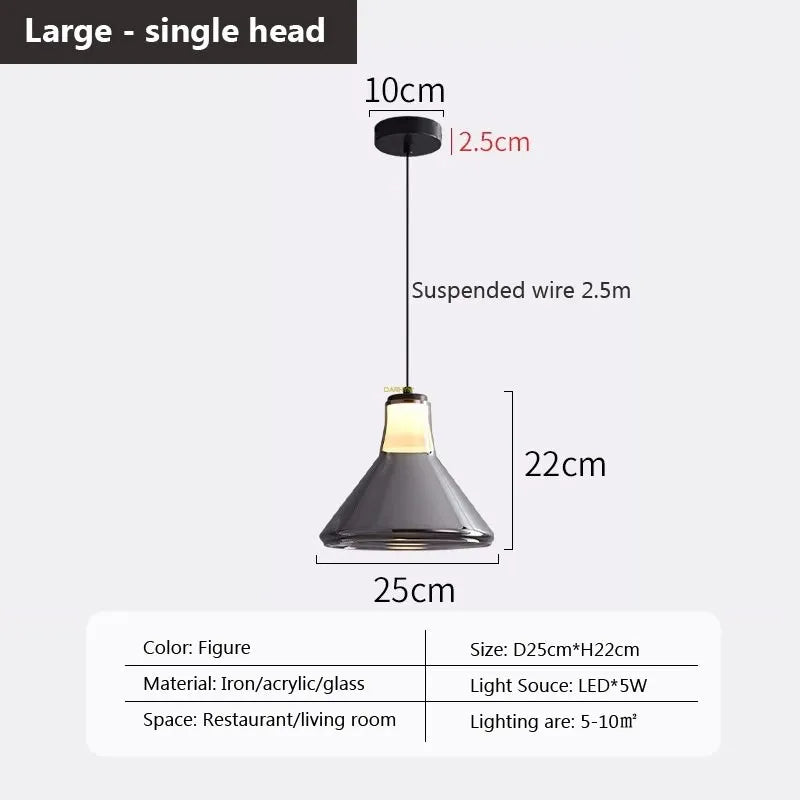 Suspension LED en verre au design nordique minimaliste - Luminairia