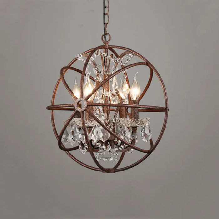 Lustre style loft américain rétro en cristal pour bar & restaurant