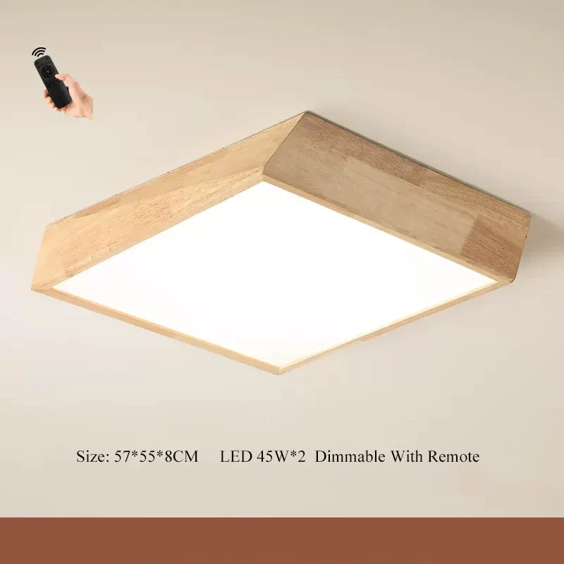 Plafonnier BOTIMI Bois Massif LED Modèle Nordique
