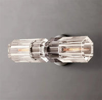 Applique murale LED Moderne en Cristal Clair et Nickel Laiton