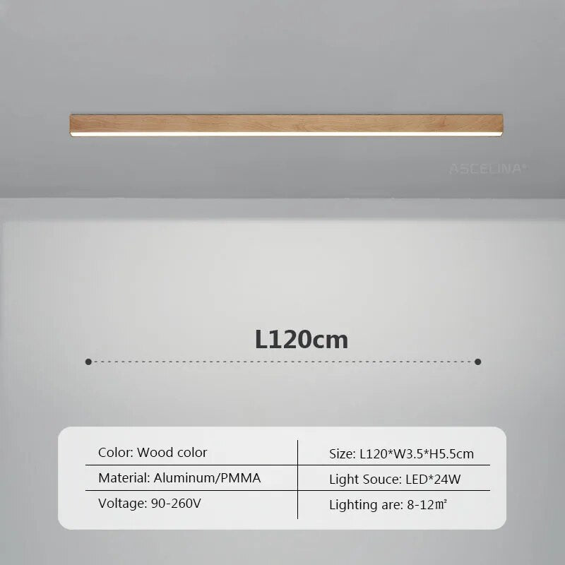Lustre LED Bois Nordique Minimaliste