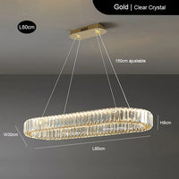 Suspension ovale en cristal de luxe - Collection Prestige