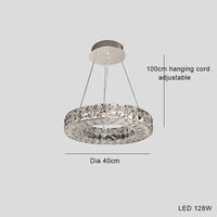 Lustre en cristal design de luxe - Collection Éclat Moderne