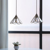 Suspension LED Nordique Verre Dore