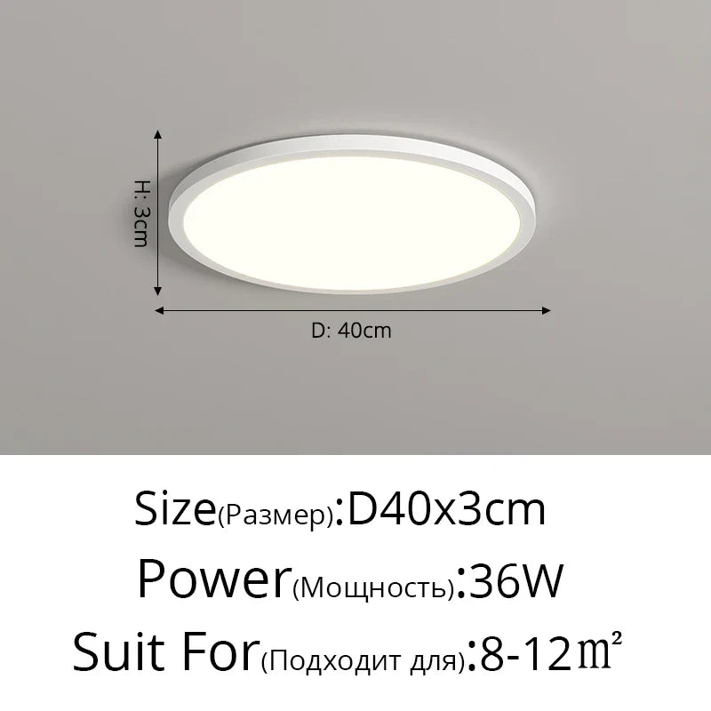 Plafonnier LED Ultra-mince Rectangulaire Minimaliste Scandinave Moderne en Acrylique
