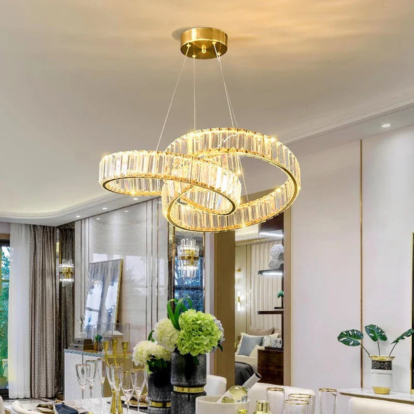 Lustre en cristal de luxe pour décoration intérieure modernisque