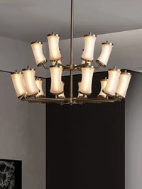 Lustre LED en verre design moderne de luxe 2024 - Édition Prestige