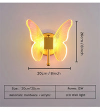 Suspension Lumineuse Papillon en Acrylique