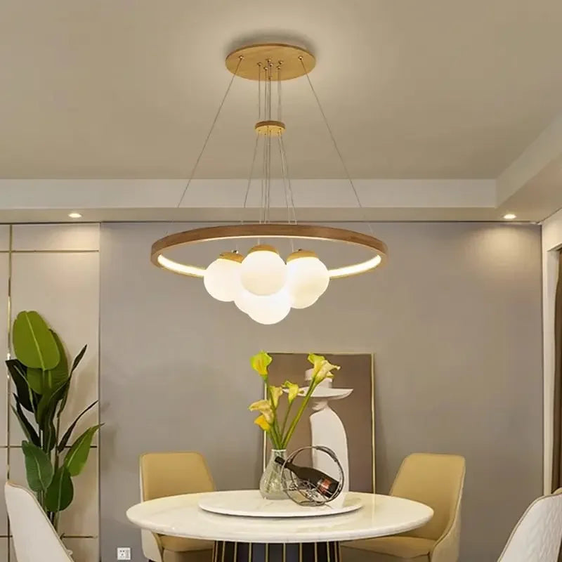 Plafonnier LED Sphère en Verre Design Moderne