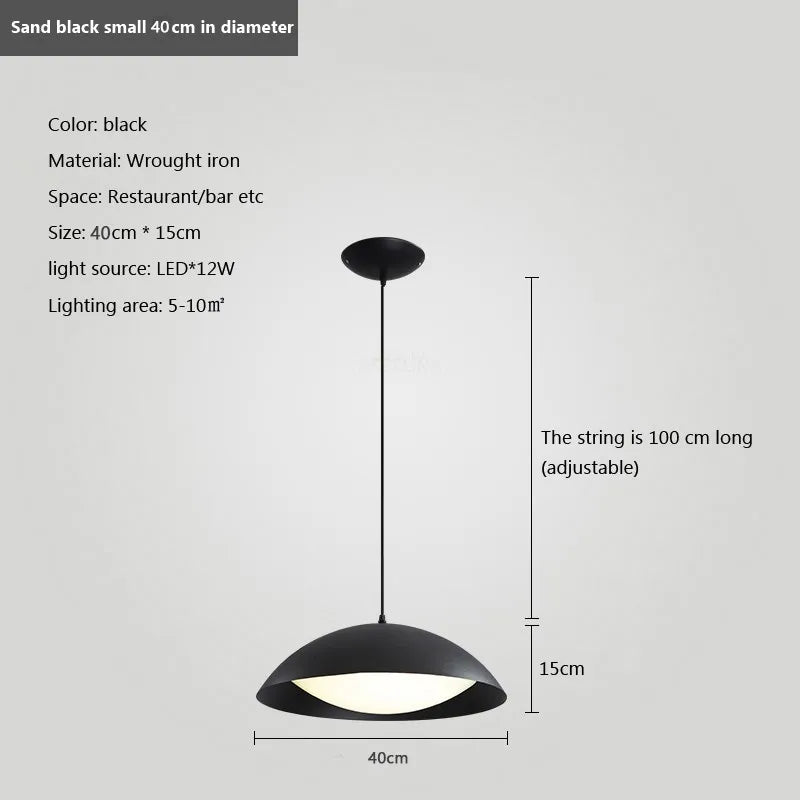 Suspension LED Nordik en fer au design moderne