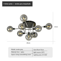Plafonnier nordique en verre G9 LED pour intérieur moderne