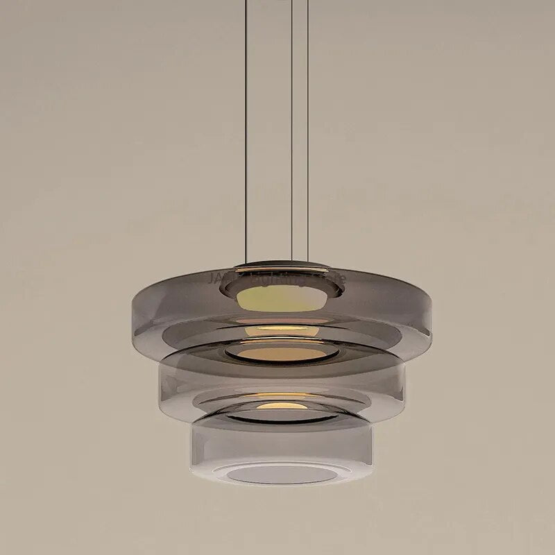 Lustre en verre italien minimaliste