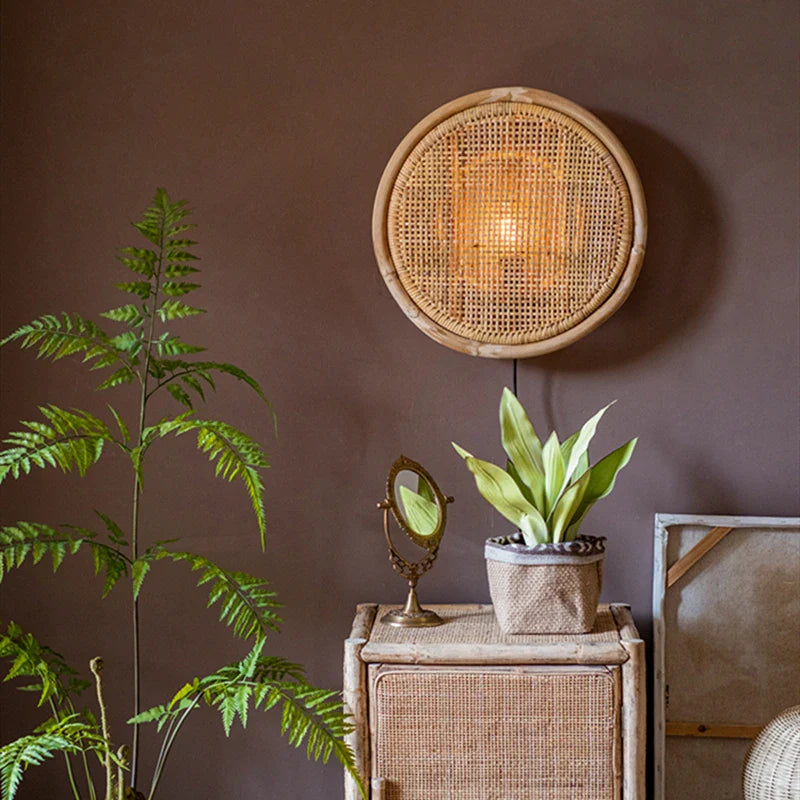 Applique murale en rotin et bois de bambou japonais - Collection ZenHouse