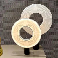 Lustre moderne Iris LED en tissu pour décoration d'hôtel