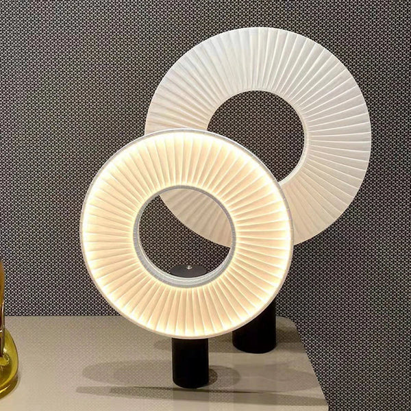 Lustre moderne Iris LED en tissu pour décoration d'hôtel