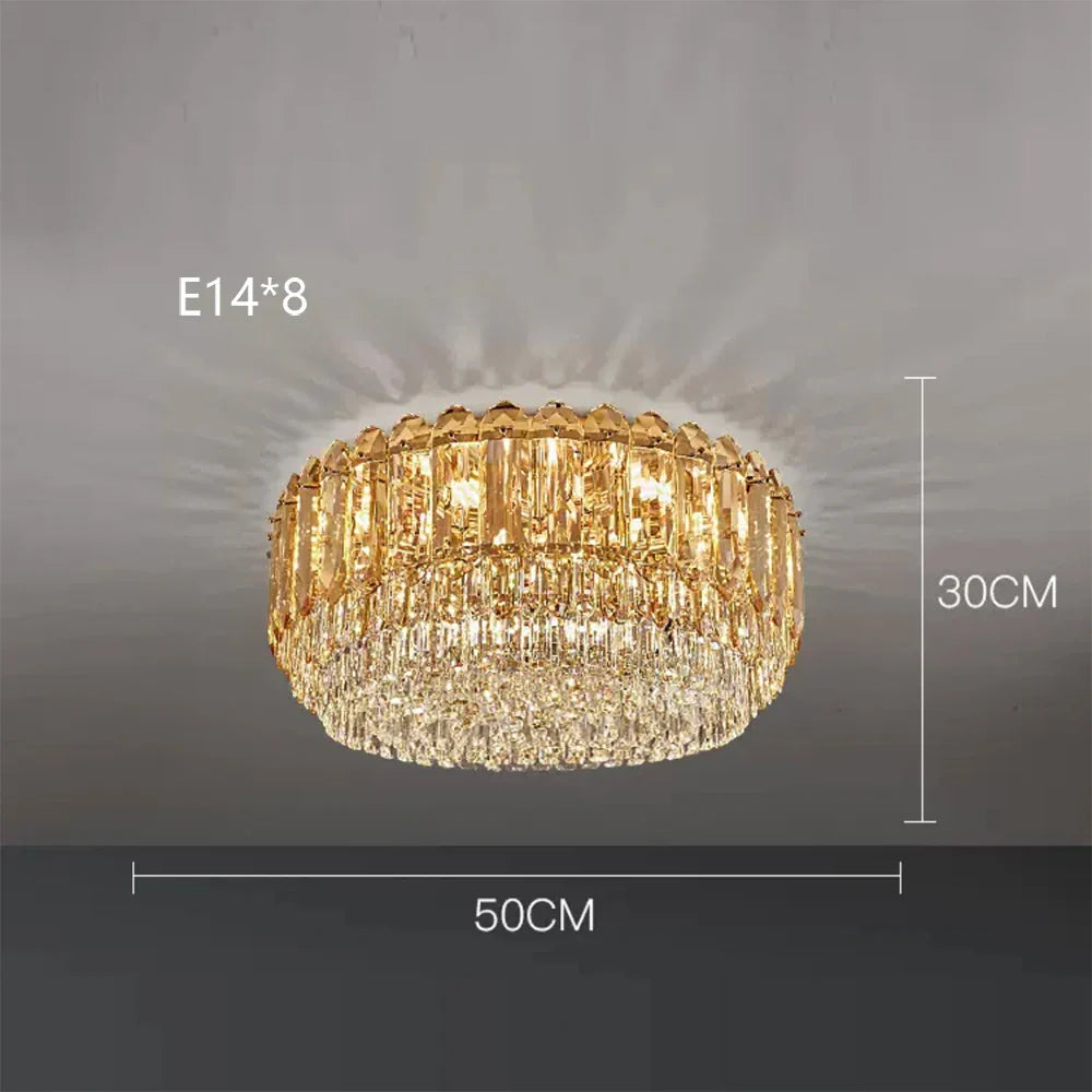 Plafonnier LED de Luxe en Cristal - Collection 2024