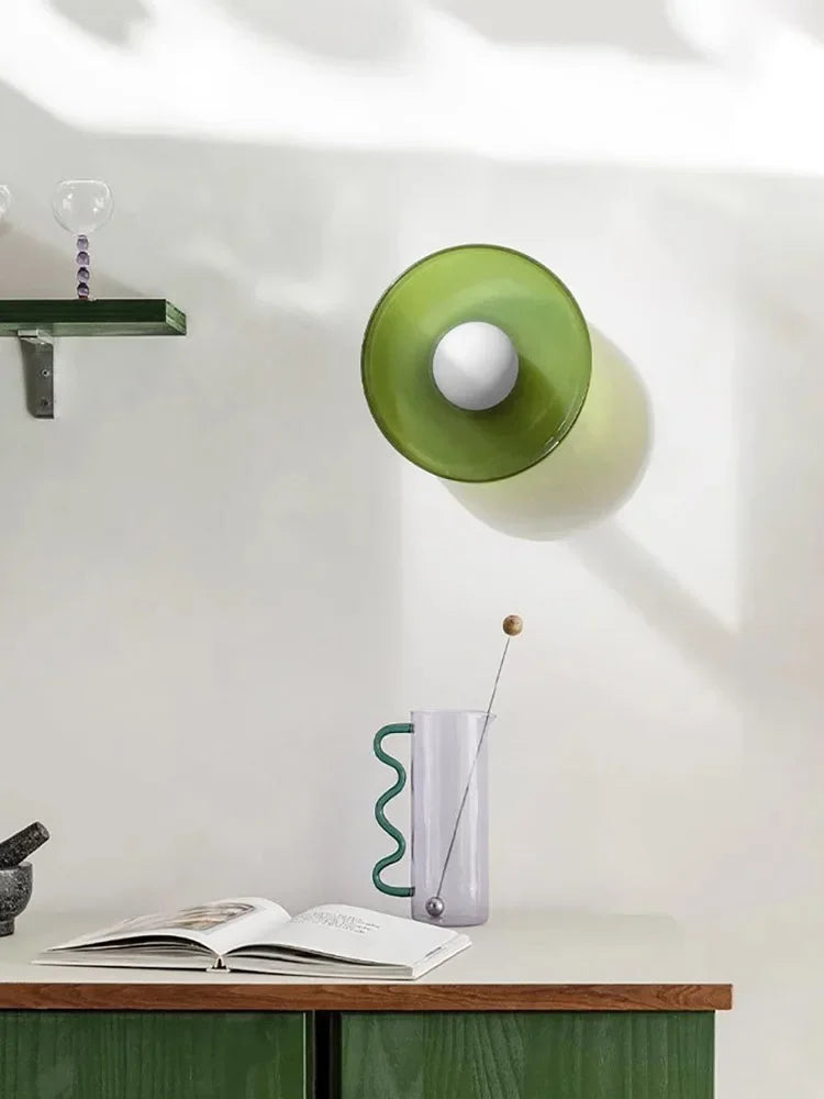 Plafonnier nordique en verre avec une seule tête G9