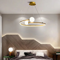 Lustre Nordique à Anneau LED Suspension, Éclairage et Luminaires