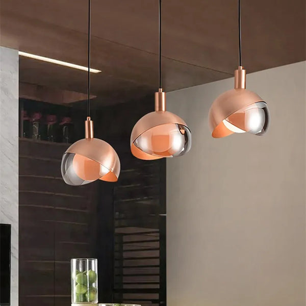 Suspension LED nordique en verre royal