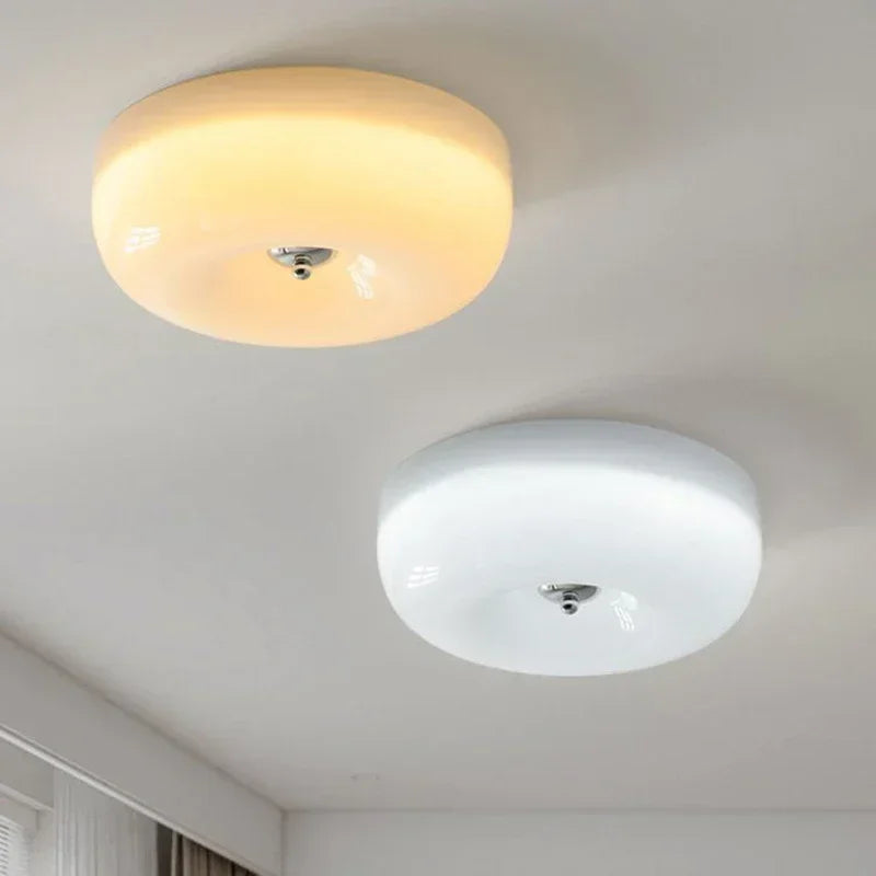 Plafonnier LED nordique minimaliste Blanc/Beige - Édition Limitée