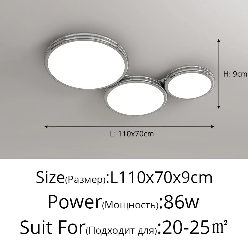 Plafonnier rond minimaliste LED pour éclairage intérieur