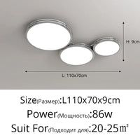 Plafonnier rond minimaliste LED pour éclairage intérieur
