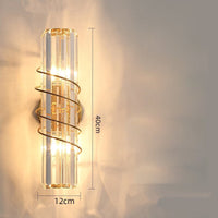 Applique murale dorée en cristal "Luxury Design"