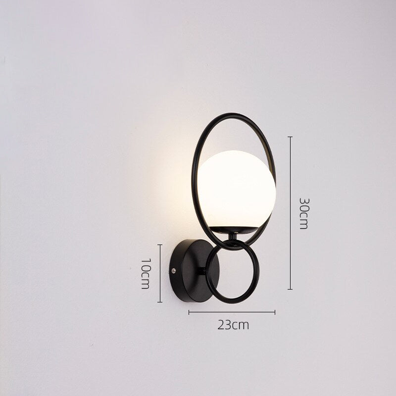 Applique murale moderne double anneaux Miros