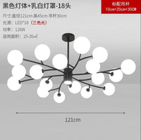 Lustre Nordique en Verre LED pour une Décoration de Cuisine Moderne