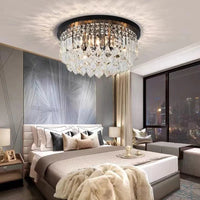 Lustre LED dimmable en cristal de style vintage de luxe