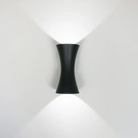Applique murale étanche extérieure 12W LED COB en aluminium noir IP65 - Marque Lumibright