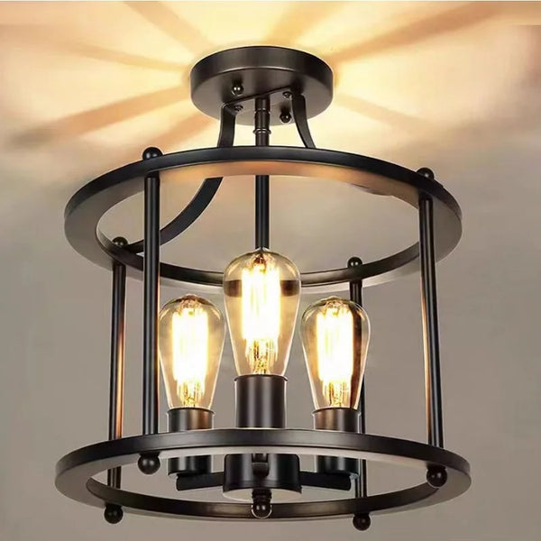 Plafonnier LED Multi-Têtes Industriel Rétro Américain
