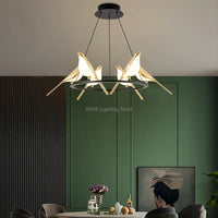 Lustre LED Oiseau-de-pie : Suspension Créative