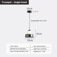 Suspension LED en verre au design nordique minimaliste - Luminairia