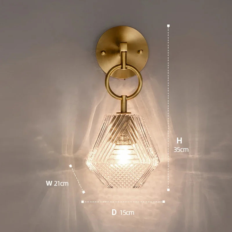 Applique murale en verre style nordique américain LED vintage Edison - Edition Limitée