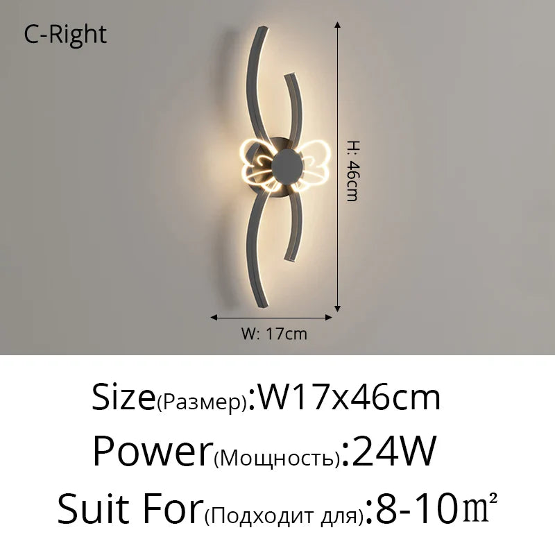 Applique murale LED Full Spectrum : Protection des Yeux, Tricolore & Créative